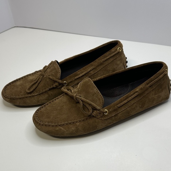 Aurélien Caramel Softey® Suede Driving Shoes Womens Size EU 40/US 9 GUC - Picture 4 of 12